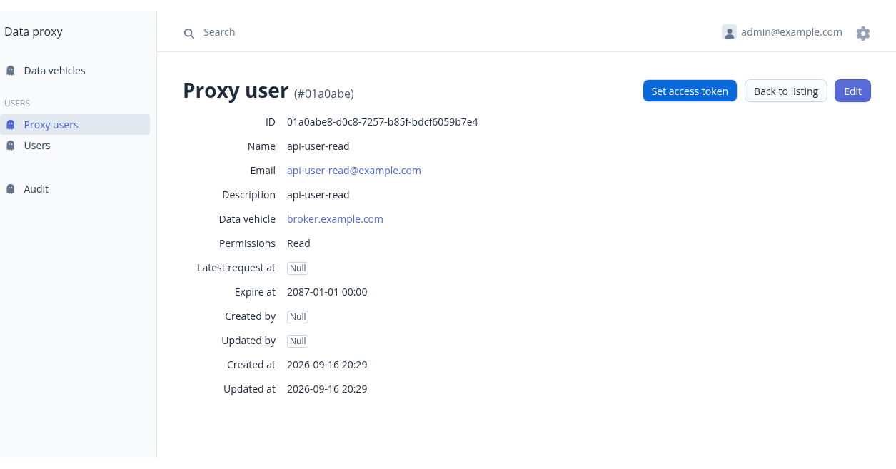 Setting access token